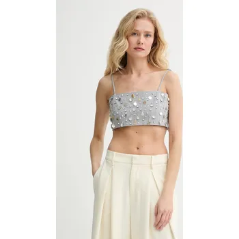 Top ISABELLE BLANCHE šedá barva, s aplikací, IS25SS-C039-T003 IS25SS.C039.T003 90X, vel. M