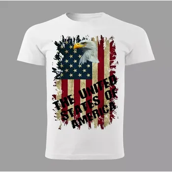 Pánské tričko tričko s vlajkou USA 3XL
