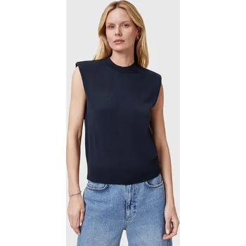 Vlněný top AllSaints KAYLA tmavomodrá barva, W016KC 59X, vel. M