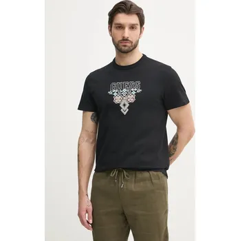 Pánská móda Bavlněné tričko Guess M5GI11.K8FQ4 černá 99X, vel. S