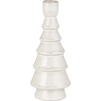 Svícen Porcelánový svícen Ib Laursen V.20,5 cm bílý