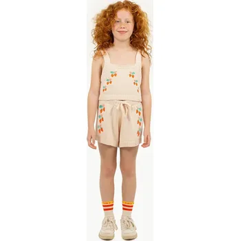 Chlapecké kraťasy Dětské bavlněné šortky Tinycottons STRAWBERRIES SHORTS SS25.301 béžová 01X, vel. 98