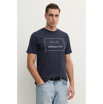 Pánské tričko Tričko Liu Jo tmavomodrá barva, QA5162 J4819 QA5162.J4819 59X, vel. M