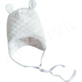 Dětská móda Baby Service Čepička podšitá wellsoft na zavazování thermo bílá Vel. 68