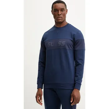 Pánská mikina Mikina Guess pánská, tmavomodrá barva, hladká, Z5GQ09 K6ZS1 Z5GQ09.K6ZS1 59X, vel. S