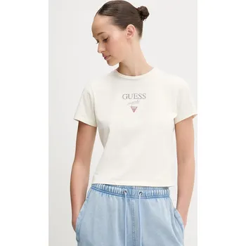 Bavlněné tričko Guess Originals W5GI56.J1314 béžová 01X, vel. XL