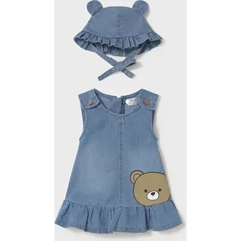 Dívčí oblečení Dětské bavlněné šaty Mayoral Newborn 1871.2R.Newborn.PPYH modrá 95X, vel. 75