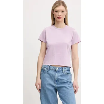 Pánské tričko Bavlněné tričko Abercrombie & Fitch fialová barva, KI139-5308 KI139.5308.675 04X, vel. L