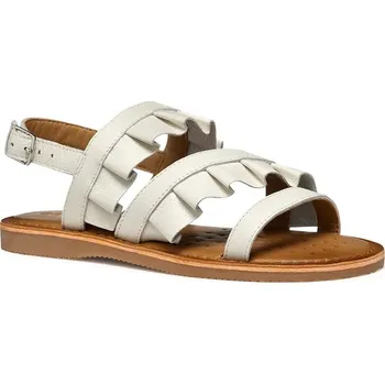 Dívčí sandály Dětské kožené sandály Geox EOLIE bílá barva, J55BSB.00085 J55BSB.00085.28.35 00X, EUR 29