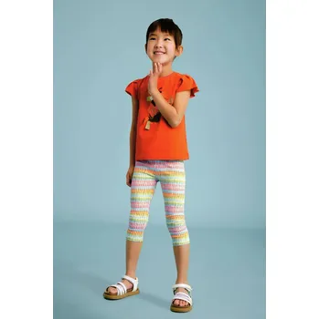 Dětské legíny Mayoral tyrkysová barva, vzorované, 3703 3703.6R.Mini.PPYA 60X, vel. 104