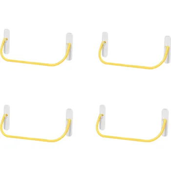 Věšák 4 ks samolepicí nástěnný držák na boty 27 x 9 cm Praktický věšák na obuv z PP materiálu pro úsporu místa v domácnosti a organizaci žlutá