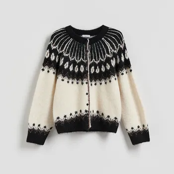 Dámský svetr Reserved - Svetr se vzorem - vícebarevná - 585FW-MLC - 585FW-MLC-XL