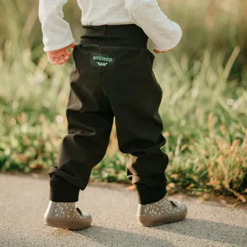 Chlapecké kalhoty Softshellové kalhoty jaro–léto / jednobarevné černé Velikost: 110