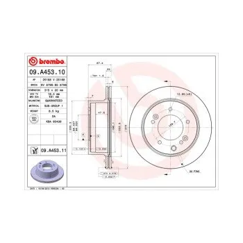 Brzdový kotouč BREMBO 09.A453.11 Brzdový kotouč Doprava Zdarma! Brembo UV-COATED Tři inovace v jednom UV ochrana lesklý kovový efekt a úcta k životnímu prostředí tři mimořádné funkce brzdových kotoučů Brembo UV-COATED Hlavní výhody technologie