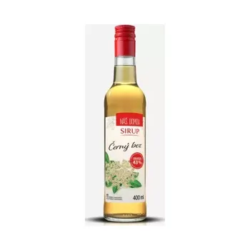 Proteinový nápoj Náš domov sirup černý bez 400 ml