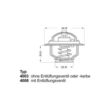 Autoelektrika BorgWarner-Wahler 4008.79D Termostat, chladivo E2858853476A9