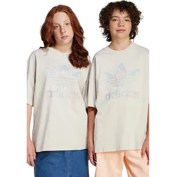 Dětské bavlněné tričko adidas Originals šedá barva, s potiskem, JJ0277 09X, vel. 134