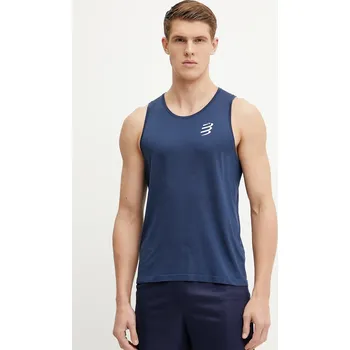 Pánské tričko Běžecké tričko Compressport Singlet modrá barva, ATSM743 95X, vel. XXL