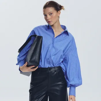 Dámská košile Reserved - Proužkovaná košile - modrá - 415HN-55X - 415HN-55X-S