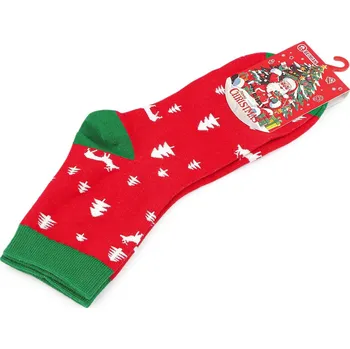 Vánoční ponožky unisex červená 1 pár