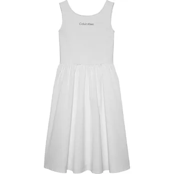 Dívčí oblečení Dívčí šaty Calvin Klein Jeans IG0IG02908.PPYA bílá 00X, vel. 164