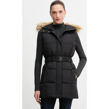 Dámská vesta Péřová vesta Pepe Jeans černá barva, zimní, PL4024335 99X, vel. XL