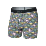 Pánské boxerky Saxx Quest Quick Dry Mesh Boxer Brief Fly Rise And Shine-Ebony Xxl