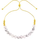 Náramek s minerálními kameny bílý howlit 43079.1