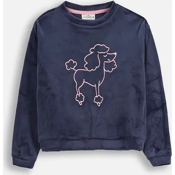 Chlapecká mikina Mikina Coccodrillo tmavomodrá barva, hladká, FROSTING PUDDLE GIRL KIDS ZC5132101FGK 59X, vel. 122