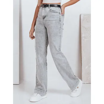 Dámské džíny Dámské wide leg džíny Dstreet šedé Barva: Tmavě šedá, Velikost: 42