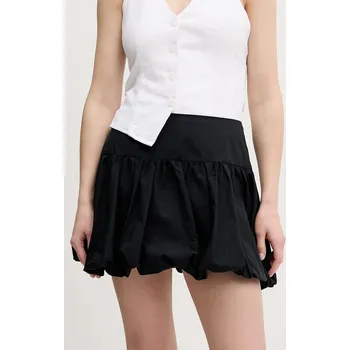 Dámská sukně Bavlněná sukně Abercrombie & Fitch černá barva, mini, áčková, KI143-5062 KI143.5062.900 99X, vel. XL