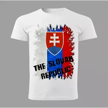 Pánské tričko tričko s vlajkou SLOVENSKA 134