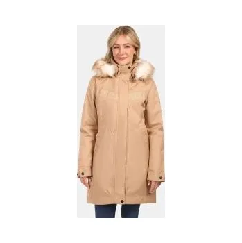 Kilpi PERU-W béžová 40; Hnědá bunda + DÁREK DLE VÝBĚRU!