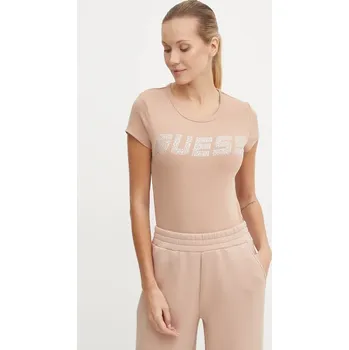 Pánská móda Tričko Guess KIARA V4BI16.KCIV1 hnědá 82D, vel. XS