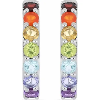 Přívěsek Čakrové náušnice rhodiované kruhy Ag 925 2 cm, 5,2 g