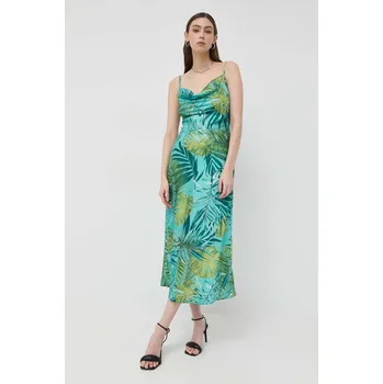 Dámské šaty Šaty Guess AKILINA tyrkysová barva, maxi, W3GK85 WD8G2 W3GK85.WD8G2 66A, vel. M