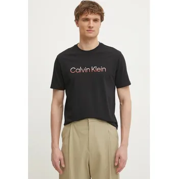 Bavlněné tričko Calvin Klein K10K114155 černá 99X, vel. L