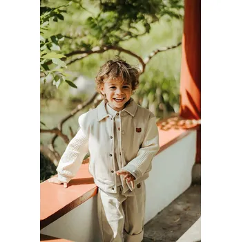 Dětská bomber bunda Donsje Pidas Jacket Bear 4097401.98.128 béžová 12X, vel. 122