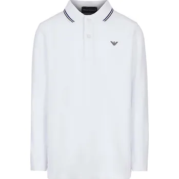 Chlapecké tričko Dětské tričko s dlouhým rukávem Emporio Armani 8N4FB5.1JPTZ bílá 00X, vel. 140