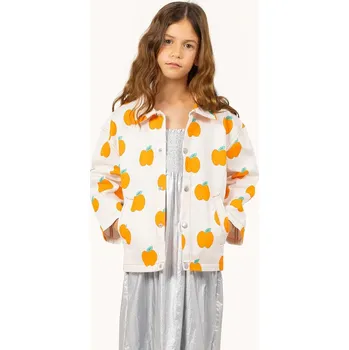 Dívčí bunda Dětská bavlněná bunda Tinycottons APPLES JACKET SS25.214 béžová 01X, vel. 98