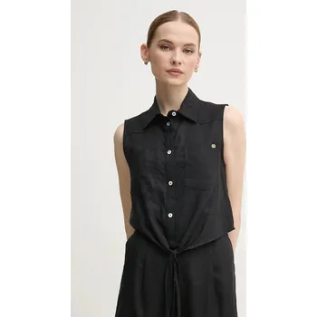 Dámská košile Lněná košile Gaudi 511BD45033 černá 99X, vel. 34