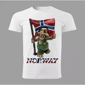 Pánské tričko tričko s vlajkou NORSKA vel. 134 (NORWAY)