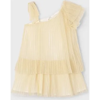 Dívčí šaty Dívčí šaty Mayoral 3912.6B.Mini.PPYA béžová 12X, vel. 104