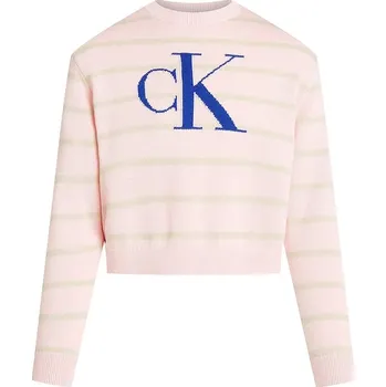 Dívčí svetr Dětský svetr Calvin Klein Jeans růžová barva, IG0IG02947 IG0IG02947.128.176.PPYA 03X, vel. 152