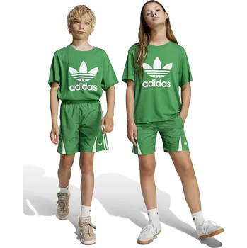 Chlapecké kraťasy Dětské kraťasy adidas Originals JC9120 zelená 77X, vel. 170