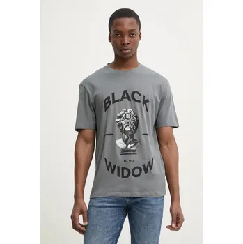 Pánské tričko Bavlněné tričko HUGO šedá barva, s potiskem, 50530684 90X, vel. S