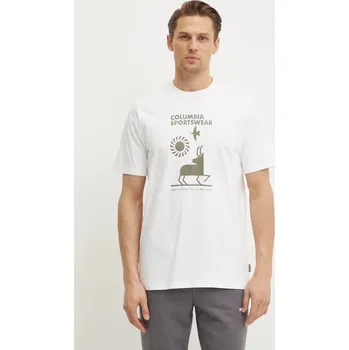 Bavlněné tričko Columbia 2036441 béžová 01X, vel. M