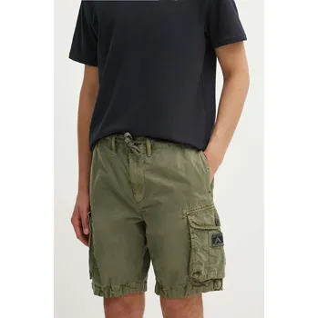 Pánské kraťasy Bavlněné šortky Superdry zelená barva M7110435A.8TQ 77X, vel. 30
