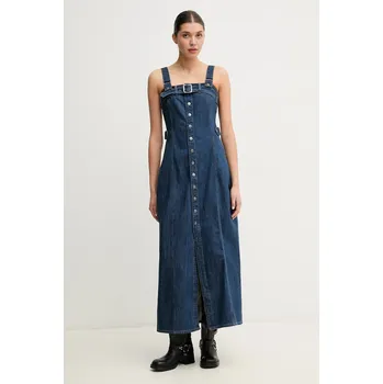 Dámské šaty Džínové šaty G-Star modrá barva, maxi, D26177-D536 D26177.D536 55X, vel. XS