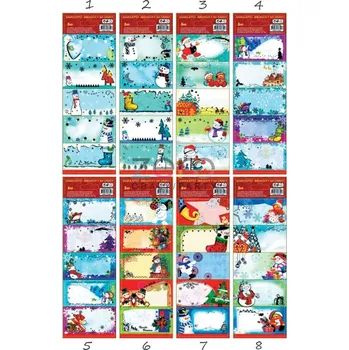 Dárková visačka Samolepky na dárky 5 ks - vánoční (mix)